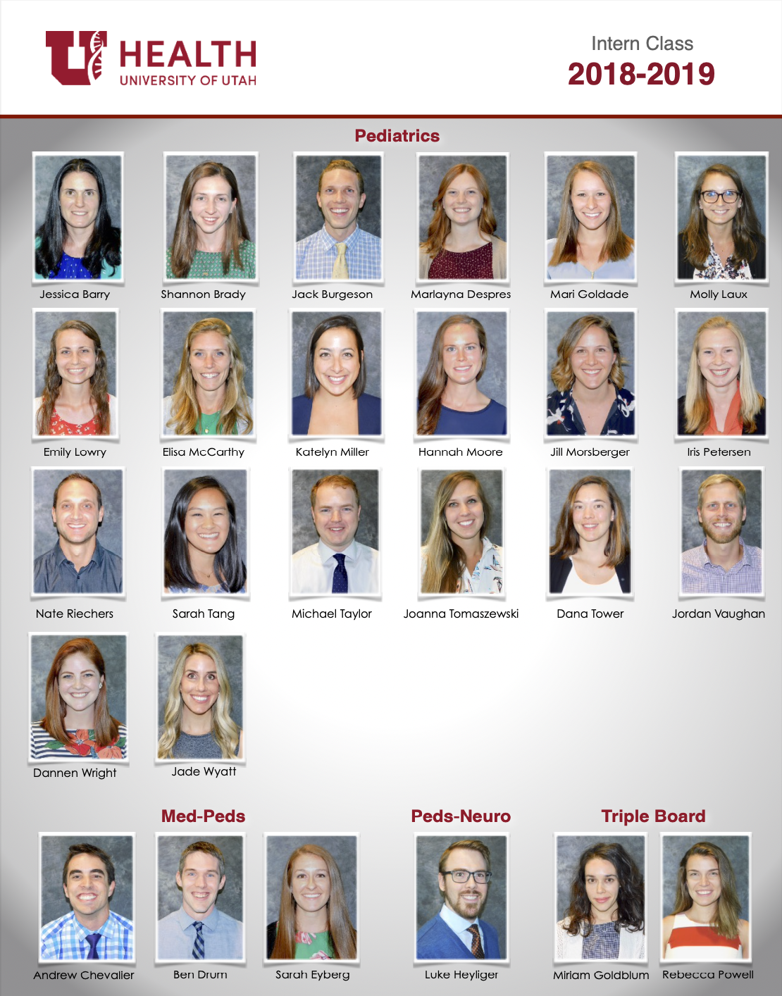 Pediatric Residency Class Composite 2018-2019
