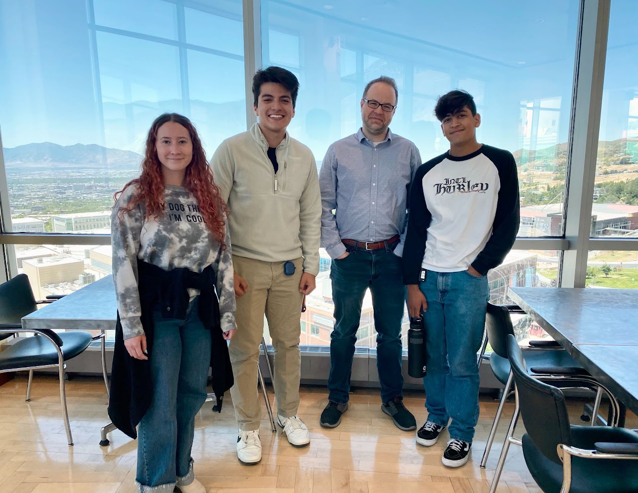 GSRM scholars and mentors in lab